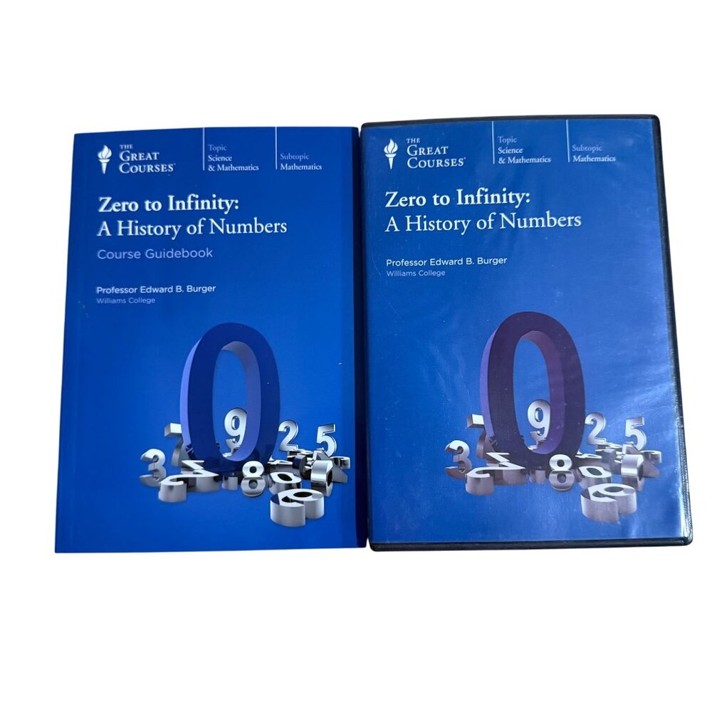 Great Courses Zero to Infinity History of Numbers Burger Guidebook DVD Complete